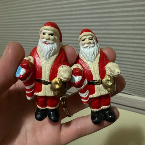 Mini Vintage Santa Figures Christmas Holiday - Picture 1 of 5
